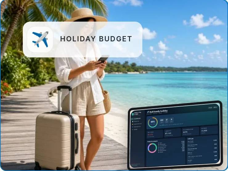 Holiday Budget app by SlateAndTally