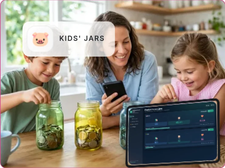 Pocket Money Jars app by SlateAndTally