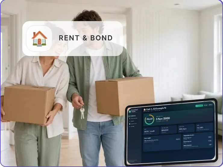 Rent & Bond Tracker app by SlateAndTally