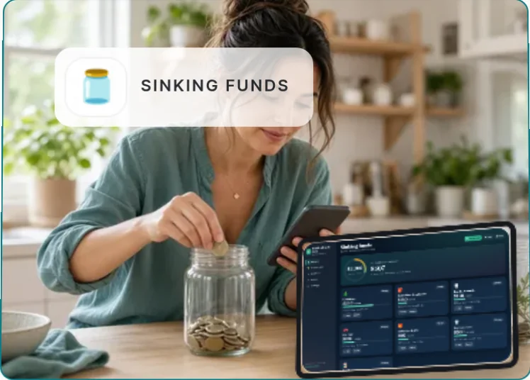 Sinking Funds Jars app by SlateAndTally